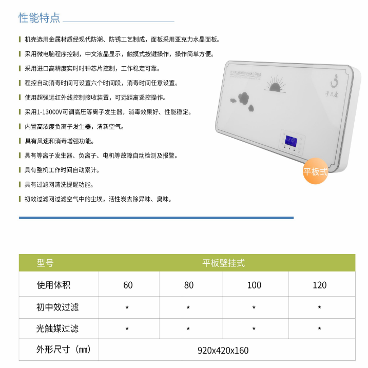 凈為康JWKJH款式A（100?）平板壁掛，等離子空氣消毒機1.png